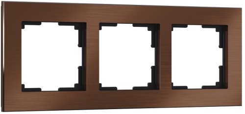 Рамка универсальная Werkel Aluminium 3-м. металл коричневый алюминий картинка